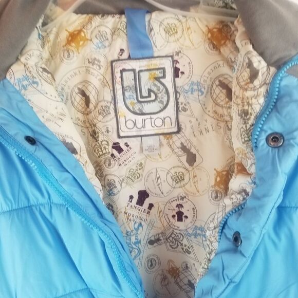 BURTON LIGHT BLUE WINTER VEST WITH HOOD. SIZE M - Picture 14 of 15